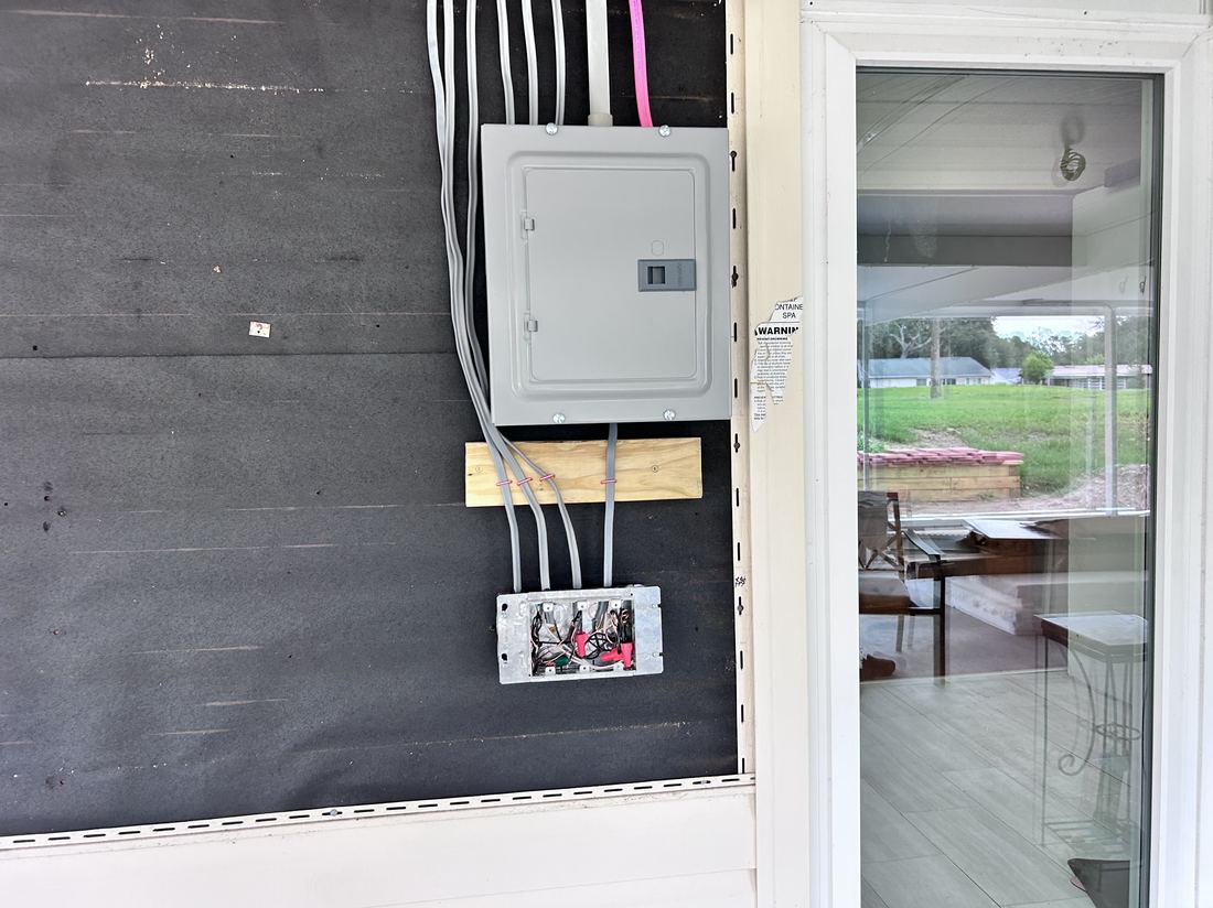 New 100 amp sub panel roughed in for a home addition in Leesburg